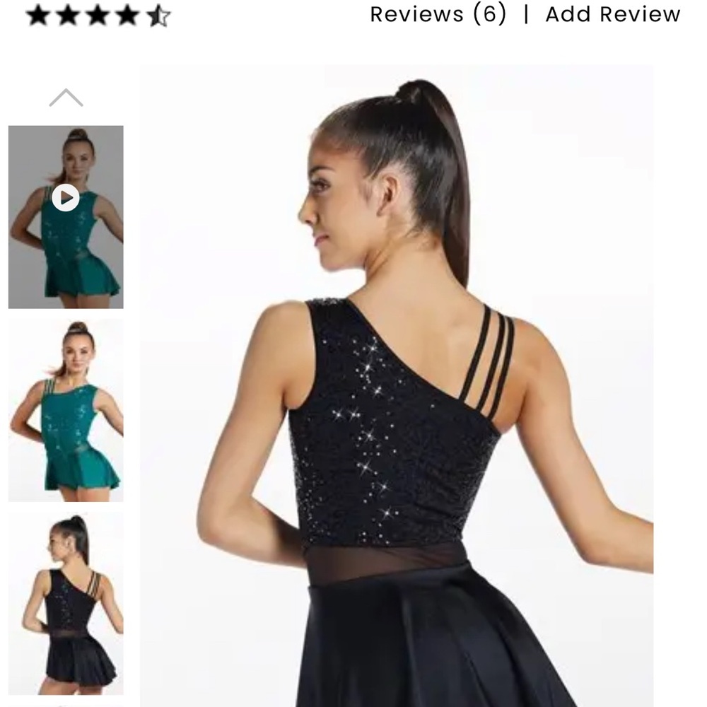 Black Sequin Dance Dress